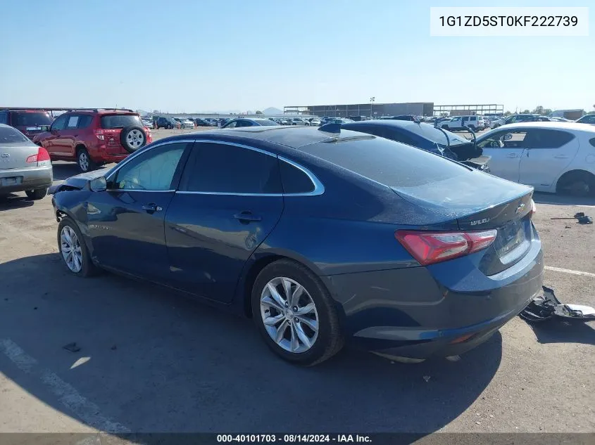 2019 Chevrolet Malibu Lt VIN: 1G1ZD5ST0KF222739 Lot: 40101703