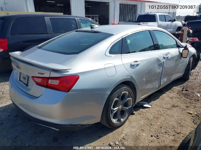 2019 Chevrolet Malibu Rs VIN: 1G1ZG5ST8KF209387 Lot: 40127857