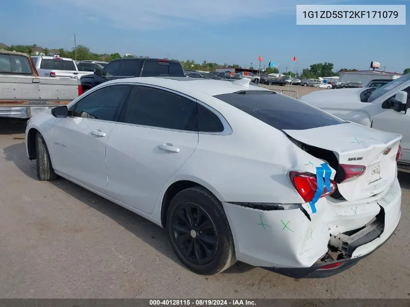 2019 Chevrolet Malibu Lt VIN: 1G1ZD5ST2KF171079 Lot: 40128115