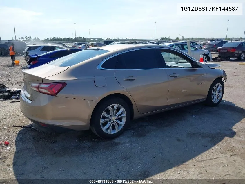 2019 Chevrolet Malibu Lt VIN: 1G1ZD5ST7KF144587 Lot: 40131889