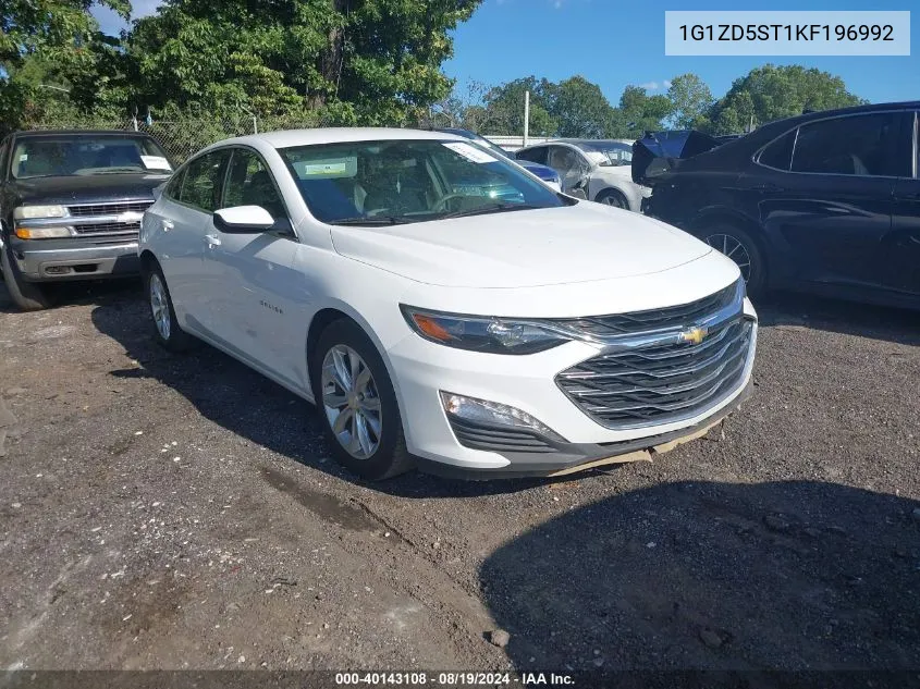 2019 Chevrolet Malibu Lt VIN: 1G1ZD5ST1KF196992 Lot: 40143108