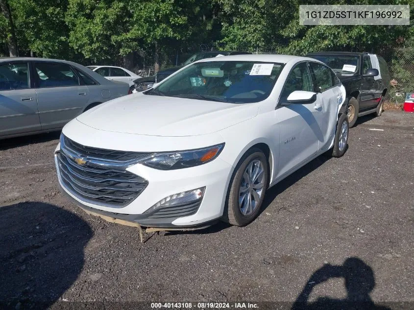 2019 Chevrolet Malibu Lt VIN: 1G1ZD5ST1KF196992 Lot: 40143108