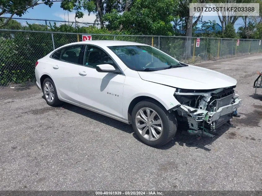 2019 Chevrolet Malibu Lt VIN: 1G1ZD5ST1KF203388 Lot: 40161939