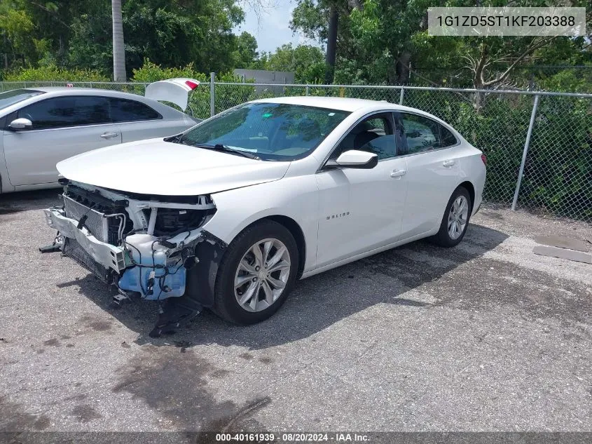 2019 Chevrolet Malibu Lt VIN: 1G1ZD5ST1KF203388 Lot: 40161939