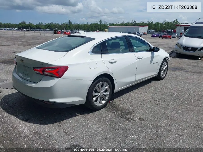 2019 Chevrolet Malibu Lt VIN: 1G1ZD5ST1KF203388 Lot: 40161939