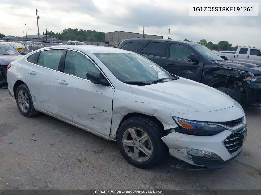 2019 Chevrolet Malibu 1Fl VIN: 1G1ZC5ST8KF191761 Lot: 40175028