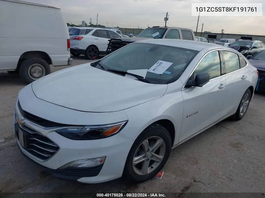 2019 Chevrolet Malibu 1Fl VIN: 1G1ZC5ST8KF191761 Lot: 40175028