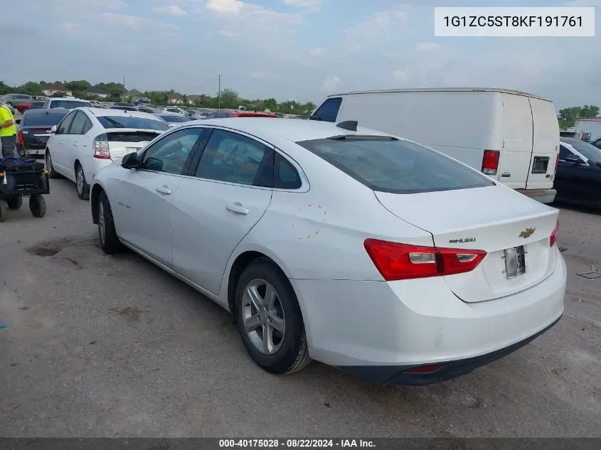 2019 Chevrolet Malibu 1Fl VIN: 1G1ZC5ST8KF191761 Lot: 40175028