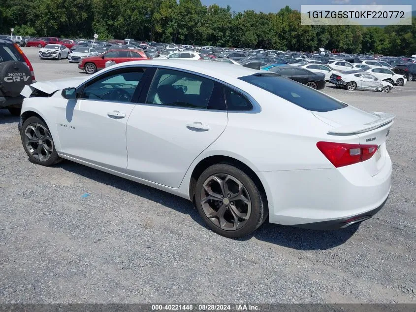 1G1ZG5ST0KF220772 2019 Chevrolet Malibu Rs