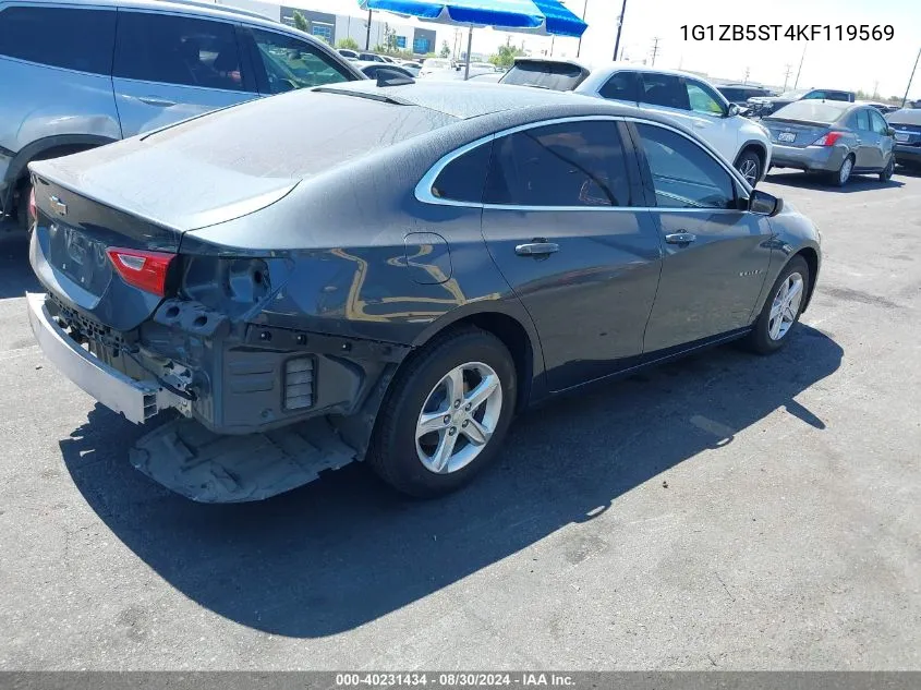 2019 Chevrolet Malibu 1Ls VIN: 1G1ZB5ST4KF119569 Lot: 40231434