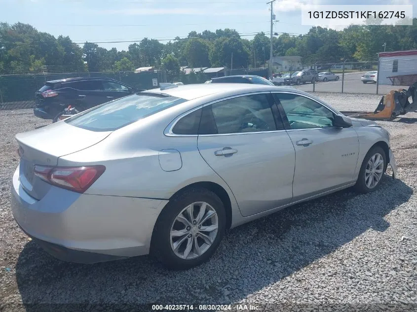 2019 Chevrolet Malibu Lt VIN: 1G1ZD5ST1KF162745 Lot: 40235714