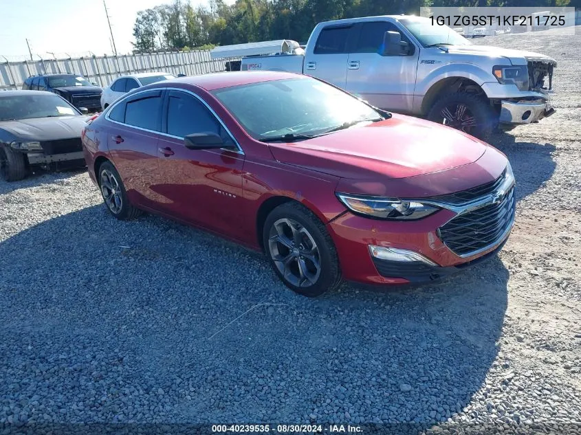 2019 Chevrolet Malibu Rs VIN: 1G1ZG5ST1KF211725 Lot: 40239535