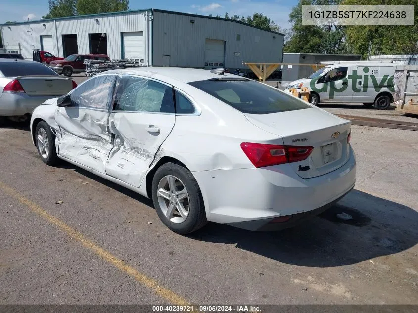 2019 Chevrolet Malibu 1Ls VIN: 1G1ZB5ST7KF224638 Lot: 40239721