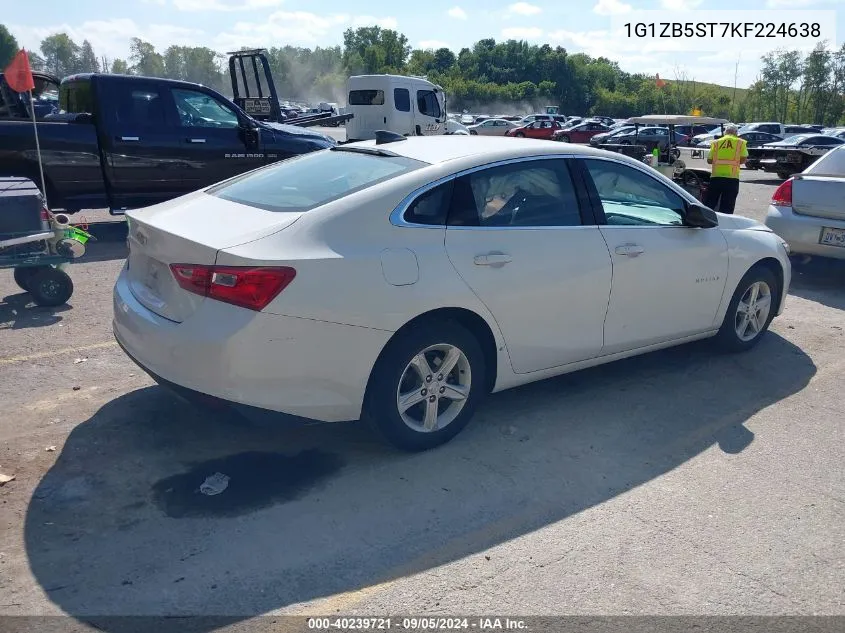 2019 Chevrolet Malibu 1Ls VIN: 1G1ZB5ST7KF224638 Lot: 40239721