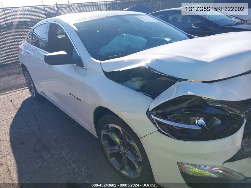 1G1ZG5ST5KF222002 2019 Chevrolet Malibu Rs