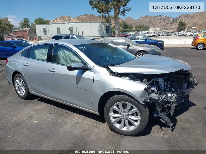 2019 Chevrolet Malibu Lt VIN: 1G1ZD5ST0KF228170 Lot: 40252905