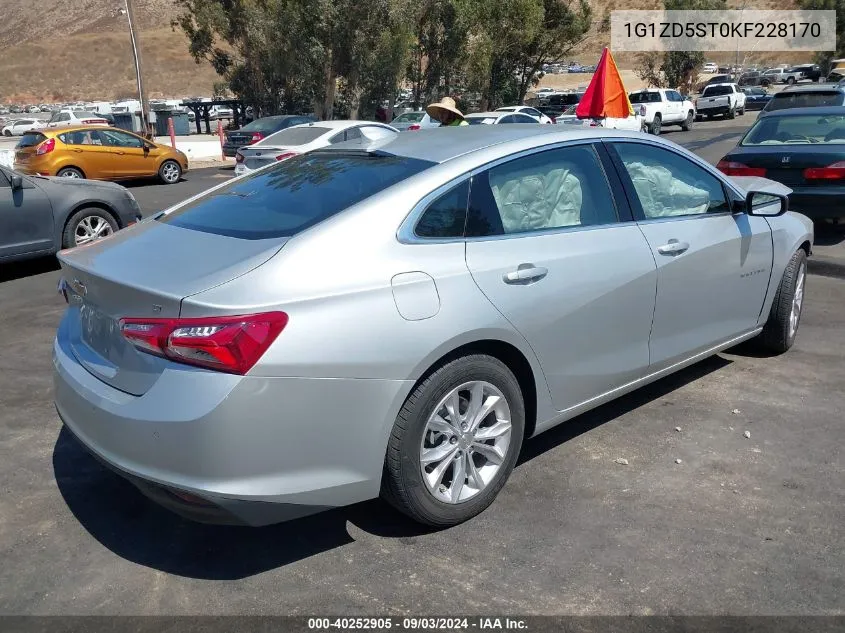 2019 Chevrolet Malibu Lt VIN: 1G1ZD5ST0KF228170 Lot: 40252905