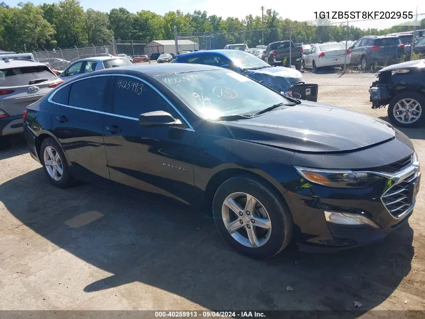 2019 Chevrolet Malibu 1Ls VIN: 1G1ZB5ST8KF202955 Lot: 40259913