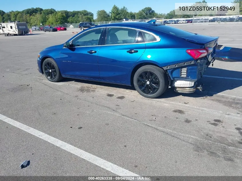 2019 Chevrolet Malibu Lt VIN: 1G1ZD5ST0KF152949 Lot: 40263335