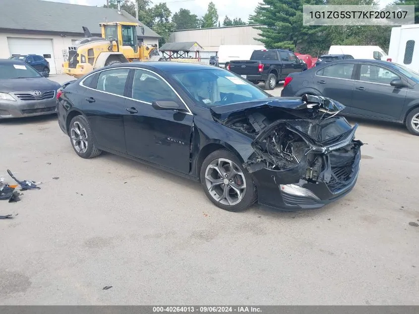 2019 Chevrolet Malibu Rs VIN: 1G1ZG5ST7KF202107 Lot: 40264013