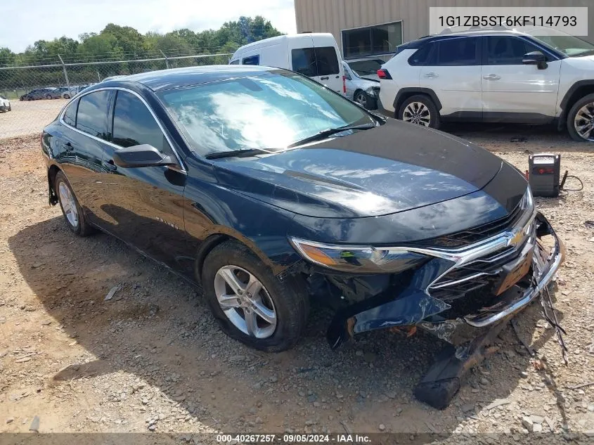 2019 Chevrolet Malibu Ls VIN: 1G1ZB5ST6KF114793 Lot: 40267257