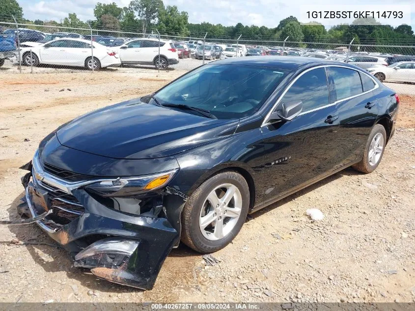 2019 Chevrolet Malibu Ls VIN: 1G1ZB5ST6KF114793 Lot: 40267257