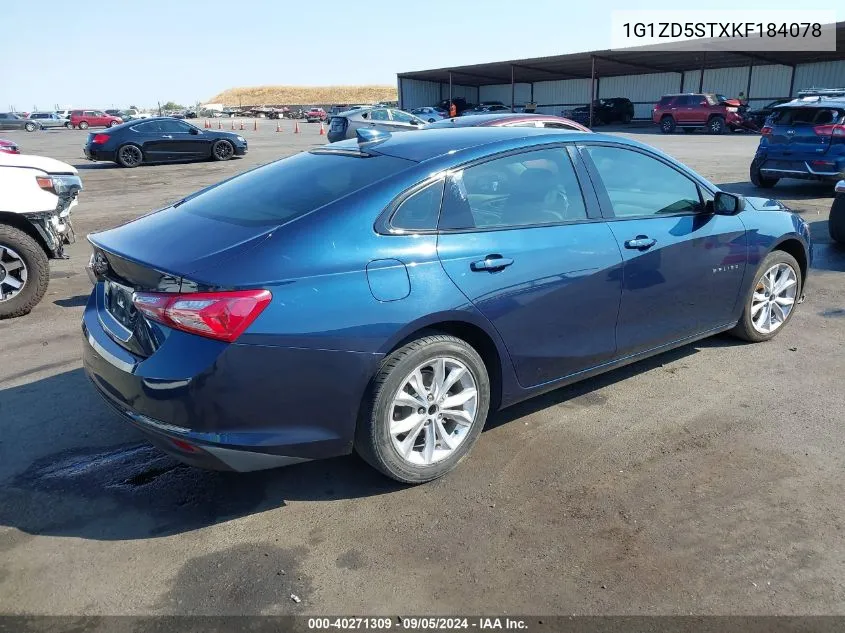 1G1ZD5STXKF184078 2019 Chevrolet Malibu Lt