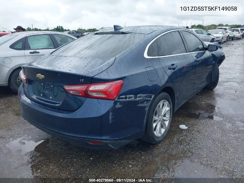 2019 Chevrolet Malibu Lt VIN: 1G1ZD5ST5KF149058 Lot: 40279565