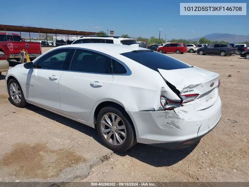 2019 Chevrolet Malibu Lt VIN: 1G1ZD5ST3KF146708 Lot: 40286302