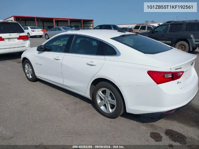 2019 Chevrolet Malibu 1Ls VIN: 1G1ZB5ST1KF192561 Lot: 40292288