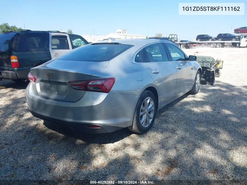 2019 Chevrolet Malibu Lt VIN: 1G1ZD5ST8KF111162 Lot: 40292882