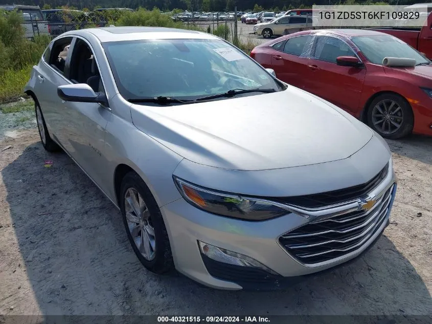 2019 Chevrolet Malibu Lt VIN: 1G1ZD5ST6KF109829 Lot: 40321515