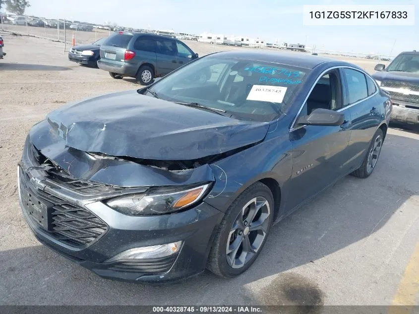 2019 Chevrolet Malibu Rs VIN: 1G1ZG5ST2KF167833 Lot: 40328745