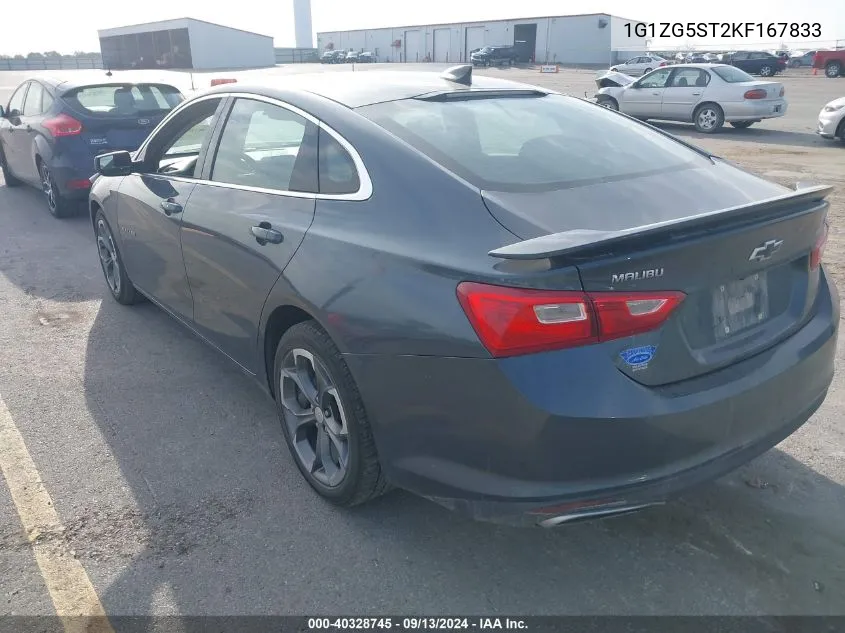 2019 Chevrolet Malibu Rs VIN: 1G1ZG5ST2KF167833 Lot: 40328745