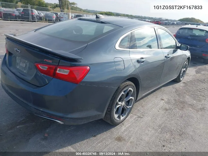 2019 Chevrolet Malibu Rs VIN: 1G1ZG5ST2KF167833 Lot: 40328745