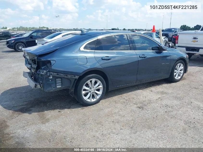 1G1ZD5ST4KF221285 2019 Chevrolet Malibu Lt