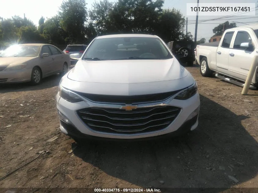 1G1ZD5ST9KF167451 2019 Chevrolet Malibu Lt