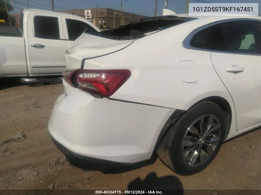 1G1ZD5ST9KF167451 2019 Chevrolet Malibu Lt