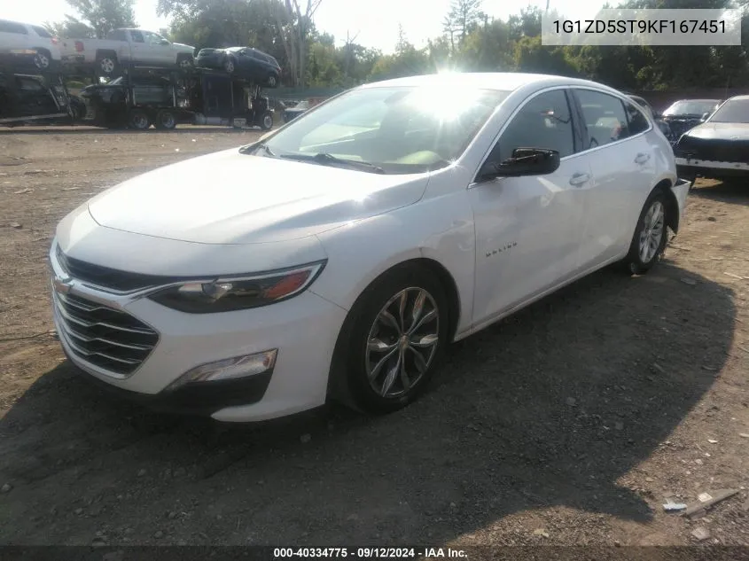 1G1ZD5ST9KF167451 2019 Chevrolet Malibu Lt