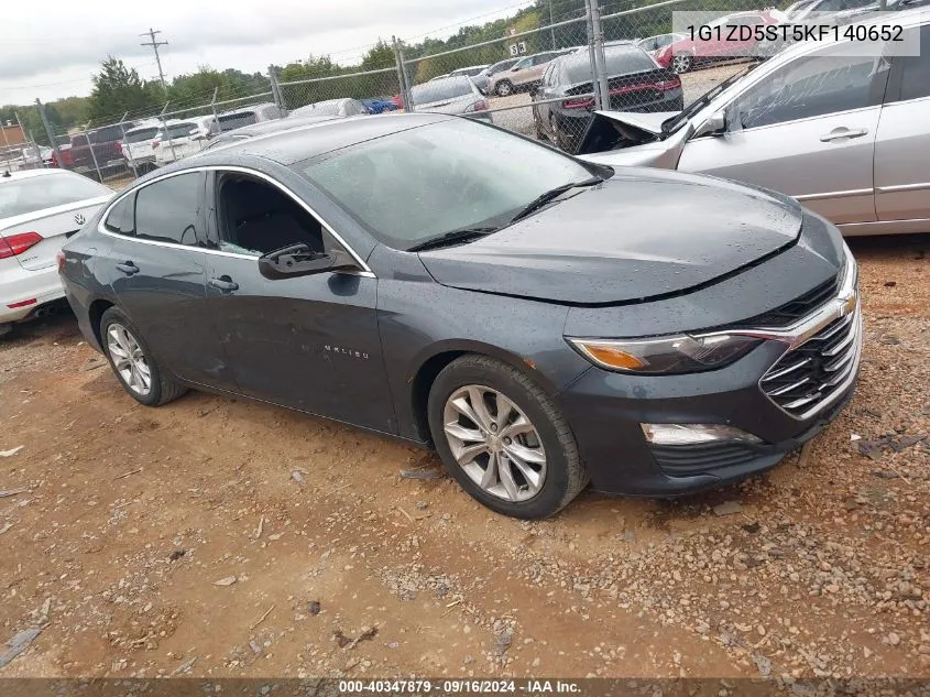 2019 Chevrolet Malibu Lt VIN: 1G1ZD5ST5KF140652 Lot: 40347879