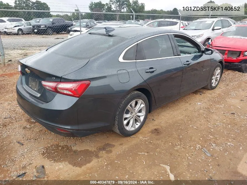 2019 Chevrolet Malibu Lt VIN: 1G1ZD5ST5KF140652 Lot: 40347879