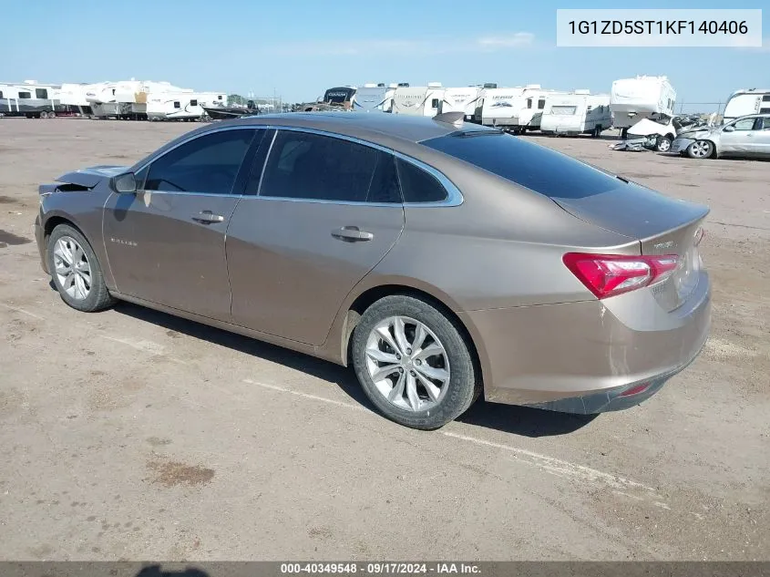 2019 Chevrolet Malibu Lt VIN: 1G1ZD5ST1KF140406 Lot: 40349548