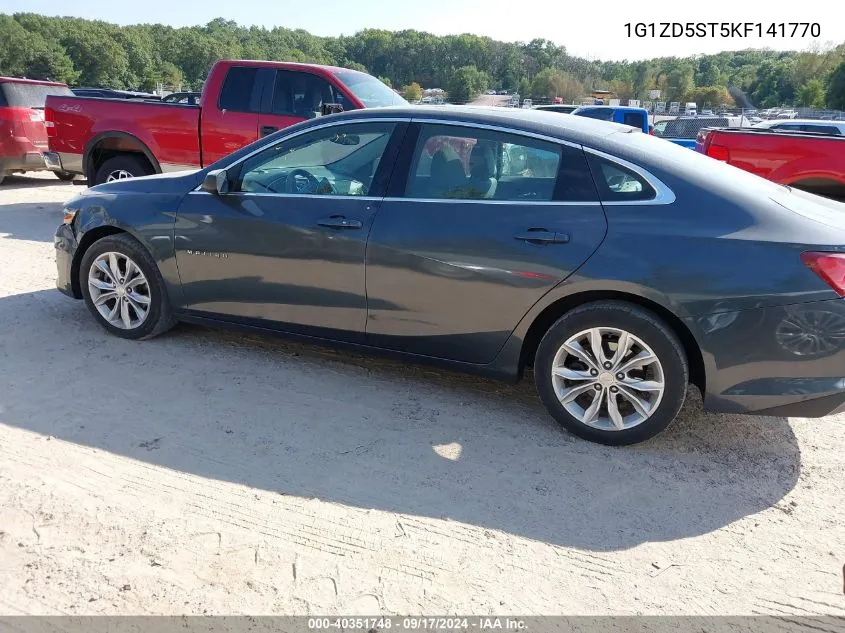 2019 Chevrolet Malibu Lt VIN: 1G1ZD5ST5KF141770 Lot: 40351748