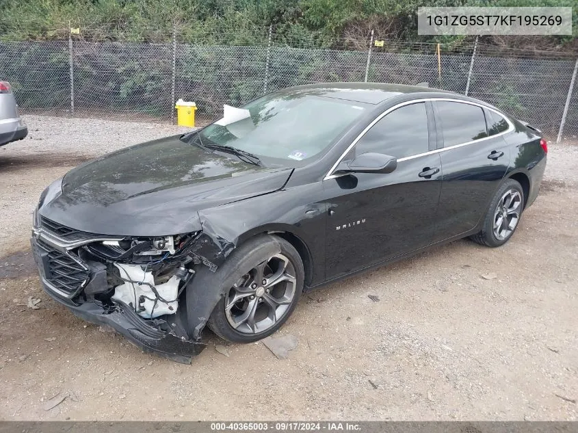 2019 Chevrolet Malibu Rs VIN: 1G1ZG5ST7KF195269 Lot: 40365003