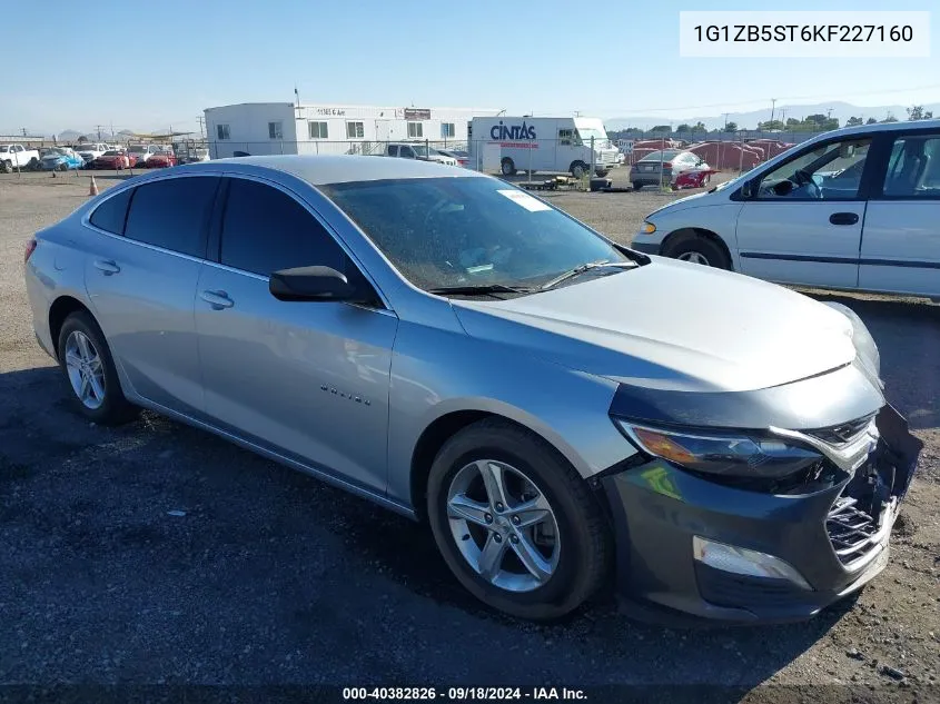 2019 Chevrolet Malibu 1Ls VIN: 1G1ZB5ST6KF227160 Lot: 40382826