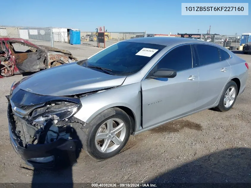 2019 Chevrolet Malibu 1Ls VIN: 1G1ZB5ST6KF227160 Lot: 40382826