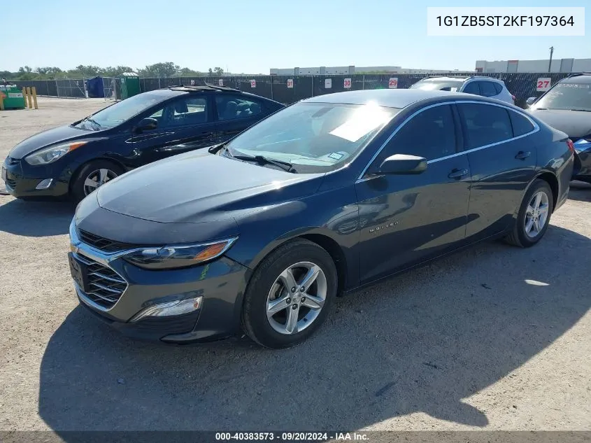 2019 Chevrolet Malibu 1Ls VIN: 1G1ZB5ST2KF197364 Lot: 40383573