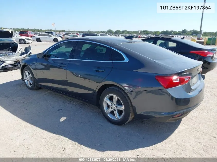 2019 Chevrolet Malibu 1Ls VIN: 1G1ZB5ST2KF197364 Lot: 40383573