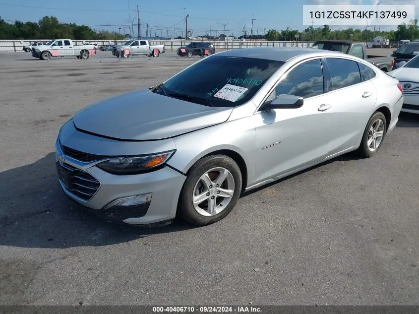 2019 Chevrolet Malibu Ls VIN: 1G1ZC5ST4KF137499 Lot: 40406710