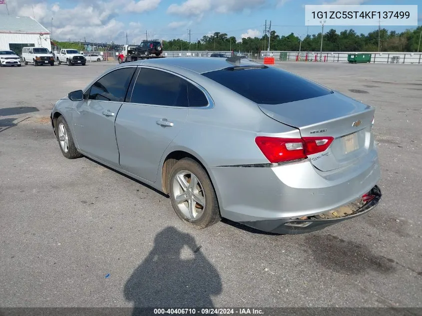 2019 Chevrolet Malibu Ls VIN: 1G1ZC5ST4KF137499 Lot: 40406710